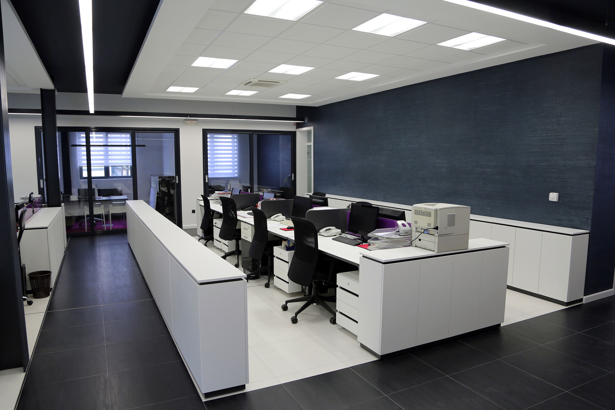 Modern office with partitions
